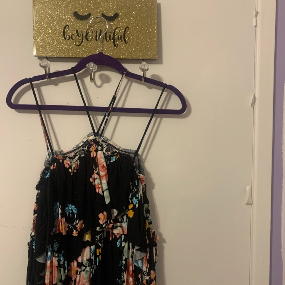 Black floral dress
